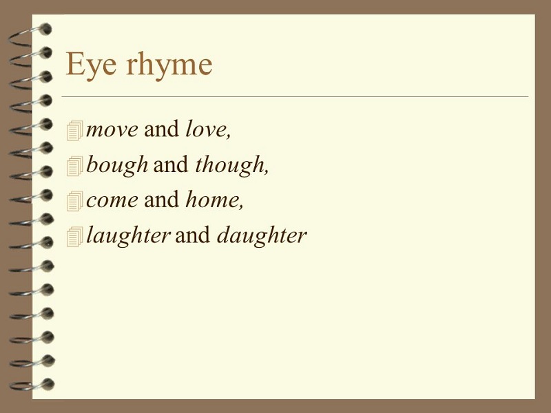 eye rhymes